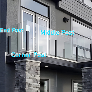 SZG Design Moderno Aço Inoxidável <span class=keywords><strong>Post</strong></span> 12mm <span class=keywords><strong>Topless</strong></span> Vidro Trilho Para Varanda - Product Image 5