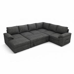 โซฟาเบดแบบโมดูลาร์ทันสมัย หุ้มผ้ากำมะหยี่ พับเก็บได้ สำหรับห้องนั่งเล่นและห้องนอน - Product Image 1