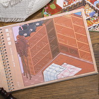 Mr.Paper PET MiniatureScene Sticker Book Relaxing Fun for Kids Scrapbook Journal Decor