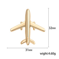 Broche personnalisée créative en forme d'avion 3D, modèle en alliage plaqué, souvenir transfrontalier tendance pour cadeaux d'enfants