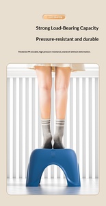 Taburete Pequeño de Plástico Grueso, Moderno y Portátil, Apilable, Antideslizante, para Hogar, Adultos, Niños, Dormitorio, Baño, Ducha, Cuadrado - Product Image 4