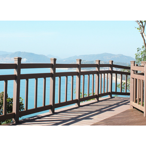 Bridge Balcony Garden <strong>Hand</strong> <strong>Rail</strong> <strong>Wood</strong> Plastic Composite Wpc Stair Outdoor Railing Staircase Handrail Balustrades for Outdoor - Product Image 1