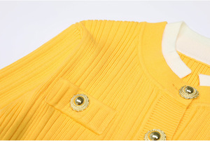 <span class=keywords><strong>Abito</strong></span> Lungo da Donna <span class=keywords><strong>Svasato</strong></span> a <span class=keywords><strong>Maniche</strong></span> <span class=keywords><strong>Lunghe</strong></span> con Scollo a O e Cintura, in Maglia Color Block di Qualità Disponibile in Stock - Product Image 5