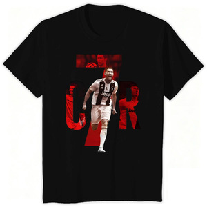 Cross-border for <strong>CR7</strong> Soccer Star Print American-style Streetwear Mens Womens Loose-fit Breathable Quick-drying Polyester <strong>T</strong>-<strong>shirt</strong> - Product Image 3