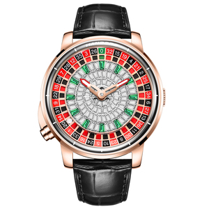 Montre de sport de luxe à succès, incrustée de diamants, avec roue de roulette rotative, mouvement mécanique MIYOTA 8215, thème casino nocturne - Product Image 5