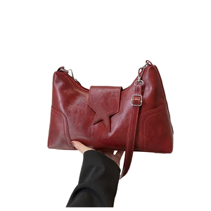 Bolso Bandolera Estilo Punk con Diseño de Estrella para Mujer, Moda Y2K, Correa Única, Cierre de Cremallera, Material PU Portátil - Product Image 1