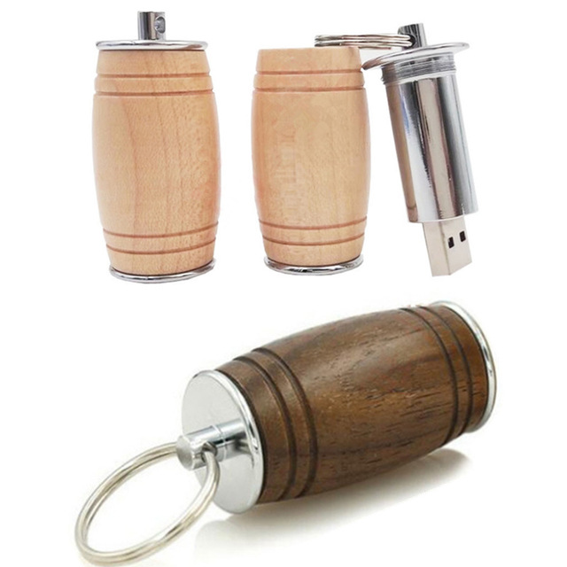 Beer Red Wine Barrel USB Pendrive 32G Gasoline Simulated Oil Barrel 64GB Wooden Barrel LOGO Customized USB Flash Drive