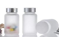 Flacons en verre avec bouchon à vis de 80 ml, 100 ml, 120 ml, emballages cosmétiques de luxe pour compléments alimentaires