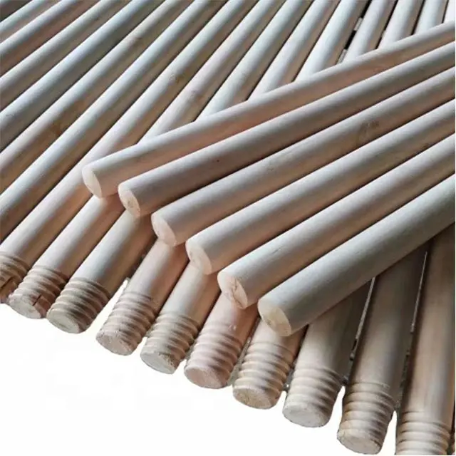 Prix pas cher Guangxi usine maison outils de nettoyage 120cm longueur simple manche de balai en bois bâtons de balai en bois d'eucalyptus