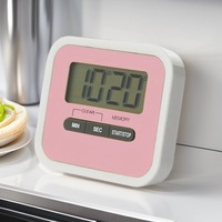 Temporizador Digital de Cocina LCD Magnético Grande de Plástico con Cronómetro, Alarma y Soporte, Ecológico, Funciona con Pilas AAA, Práctico para Cocinar