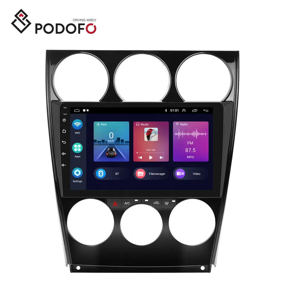 (EU/AU/UK Stock) Podofo Car Stereo Radio For Mazda 6 Year 2004-2015 Overseas Version Carplay Android Auto 9" Android 13 GPS WiFi