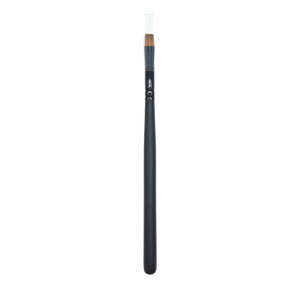 Pinceau plat pour nail art en poils de Kolinsky 100% avec manche en bois noir, logo personnalisé pour la peinture, le dessin et la création de motifs en gel - Product Image 3