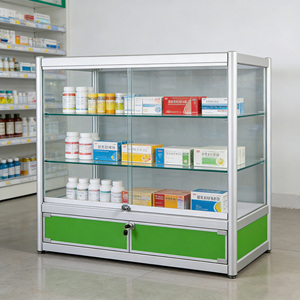 Mueble de <span class=keywords><strong>Farmacia</strong></span>, Vitrina de Vidrio con Iluminación LED, Mostrador de <span class=keywords><strong>Farmacia</strong></span> Independiente, Uso Decorativo - Product Image 1