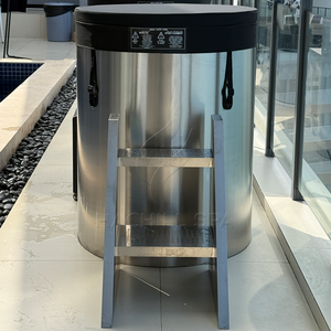 Bồn ngâm lạnh bằng thép không gỉ Hachillsp dành cho một người, sử dụng ngoài trời, phục hồi chức năng, tắm nước đá cho liệu pháp thể dục, phụ kiện xô đá - Product Image 5