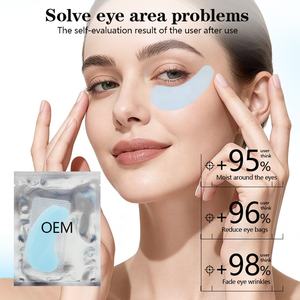 Masque pour les yeux en collagène bleu à étiquette privée, patchs hydrogel anti-âge pour les rides, logo personnalisé, patchs sous les yeux, soins de la peau coréens - Product Image 3