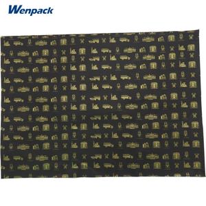 Papel de Regalo de Seda Teñido de Negro con Logotipo Dorado Personalizado para Envolver Botellas de Vino Sin Ácido - Product Image 3