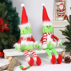 New Arrival Extendable Plush Grinch <strong>Christmas</strong> Ornament Kids Toy and Home Decor <strong>Gift</strong> for Party Supply Factory <strong>Wholesale</strong> - Product Image 4