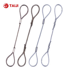 와이어 로프 슬링용 맞춤형 아연 도금 프레스 버클 와이어 로프 유연한 스테인리스 스틸 케이블 유형 - Product Image 2