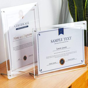 8.5x11 Acrylic hình ảnh khung, Acrylic Khung Ảnh A4 thư kích thước, rõ ràng giấy chứng nhận khung cho Tabletop hiển thị - Product Image 1