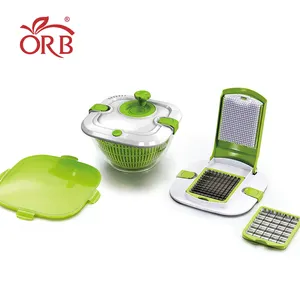 Keuken Accessoires Groente Spin Droger Plastic Handleiding Eenvoudig Te Gebruiken Salade Spinner En Chopper