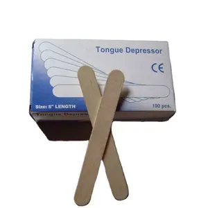 Disposable sterile and non-sterile wooden tongue depressor