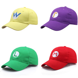 Niedriger MOQ Manufaktur Preis Großhandel Benutzer definiertes Spiel Super Luigi Bros Sonnen hüte Cosplay Kostüme Requisiten Baseball Cap