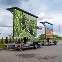 Outdoor Trailer LED Display Screen with Solar Panels and Battery