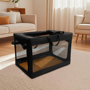 Dikdörtgen katlanabilir Pet malzemeleri çadır cep araba kedi ve köpek yavrusu ve yavru kedi için düğme kapatma ile kafes - Product Image 1