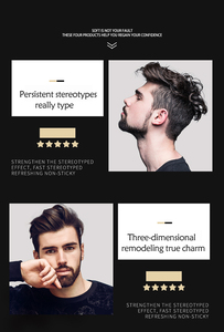 Cire coiffante pour hommes, cire à épiler, sérum pour cheveux incarnés, fibres, eau, cire coiffante, pomade, vente en gros biologique - Product Image 5