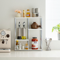 Organisateur de comptoir modulaire DIY pour épices, huiles et condiments de cuisine, et pour articles de toilette, maquillage et produits de soin en salle de bain
