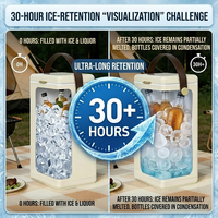 Glacière isotherme 10L, maintien de la glace pendant 30H, glacière portable, bac à glace, baril à vin, glacière rigide pour le camping, le pique-nique, qualité alimentaire
