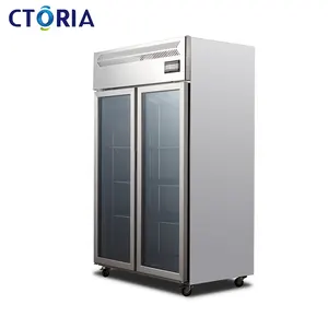 Fabricante automático lado a lado refrigerador comercial do refrigerador da porta dobro e congeladores