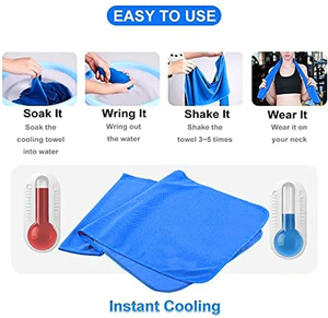 Circular 1PC Sport Fitness Gym Towel Quick-Drying with Silicone <b>Wrap</b> <b>Beach</b> Accessory Cold Cooling Effect Made Cotton - Product Image 5