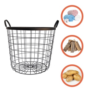 Factory Custom <strong>Fireplace</strong> Indoor Accessories Modern Black Metal Robust <strong>Log</strong> Multi Utility <strong>Basket</strong> for Outdoor Firewood Storage - Product Image 4