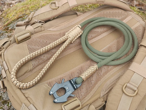 Kalung dan Tali Anjing Bebas Genggam yang Dapat Disesuaikan, Tali Anjing Besar Model Frog dengan Pengait Putar dan Carabiner yang Dapat Dilepas - Product Image 2