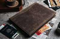 Porte-documents professionnel en cuir PU véritable de haute qualité, organiseur de documents A4 pour conférences, organiseur personnel