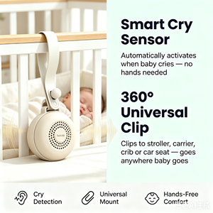 Gift <strong>for</strong> Infants Baby White Noise Machine <strong>Speaker</strong> with Night Light Lullaby Sound Machine with Cry Sensor, Timer and <strong>Recording</strong> - Product Image 4