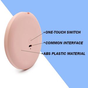 Espejo de Mano Plegable, Espejo de Bolsillo Portátil Pequeño Blanco y Rosa, Espejo de Maquillaje con Luces LED USB - Product Image 5