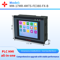Pantalla Táctil HMI PLC de 3.8 Pulgadas FX1S-17MR con 10 Entradas, 7 Salidas, 2 Contadores de Alta Velocidad y 2 Ejes para Controlador de Máquina de Soldadura