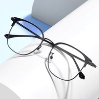 Nouvelles montures de lunettes de vue de haute qualité, lunettes d'ordinateur modernes en métal, montures optiques rétro pour hommes et femmes