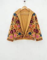Veste en broderie Suzani faite à la main, vêtements d'hiver, velours bohème, veste de créateur de haute qualité, nouvelle collection, unisexe, décontractée