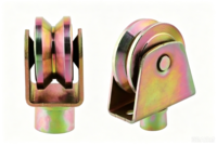 Poulie de porte multicolore en acier à double roulement universel rotatif à 360° avec rainures en U/Y/V pour portail coulissant, porte de garage, hôtel
