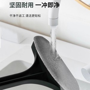 Cleaning Brush For Window Screens Glass <b>Squeegee</b> Microfiber PP Material Household Cleaning Tool Yellow Green 1 Piece - Product Image 4