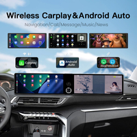 Foforfor Double écran 12,3 pouces pour Peugeot 4008 2016-2022, Carplay sans fil, Android 13, autoradio multimédia GPS DSP USB