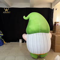 Costume gonflable personnalisé en tissu Oxford vert frais, motif nain de dessin animé, pour enfants, idéal pour les fêtes cosplay, les défilés et les spectacles