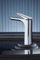 Robinet mitigeur d'eau chaude et froide monotrou chromé pour lavabo de salle de bain