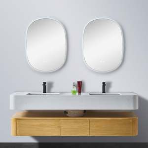 Meuble de salle de bain mural GODI, moderne, élégant, haut de gamme, avec double vasque, conçu par un designer suisse - Product Image 1