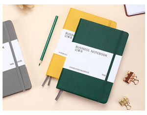 Customized Wholesale Promotional <b>A5</b> Business Linen Leather Journals Notebook PU Leather Hardcover Notebooks with Logo - Product Image 6