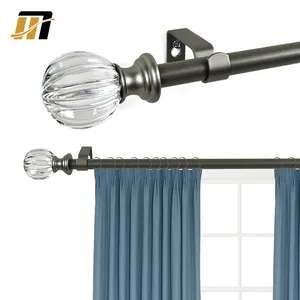 Popular curtain design finial fancy metal curtain rod decorative curtain poles,