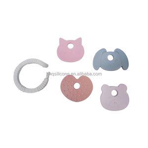 <span class=keywords><strong>Mordedor</strong></span> de Silicona <span class=keywords><strong>Natural</strong></span> para Bebés, Juego de Mordedores de Grado Alimenticio, Juguete Suave con Forma de Cielo y Oso, Características Sensoriales, Diseños Personalizados - Product Image 2